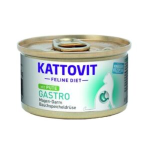 KATTOVIT Feline Diet Nassfutter Katze Gastro Adult Pute 12x85 g