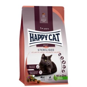 HAPPY CAT Sterilised Trockenfutter Katze Adult, Atlantik-Lachs 1.3 kg