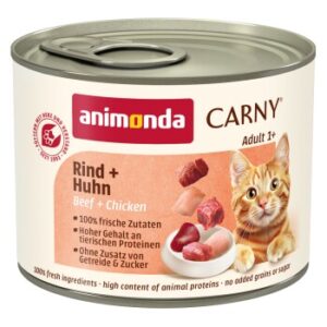 animonda Carny Nassfutter Katze Adult Huhn und Rind 12x200 g