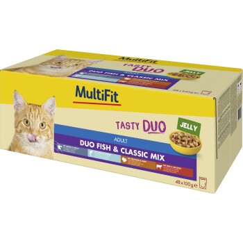 MultiFit Adult Jelly Duo Fish & Classic Mix Multipack 48x100 g