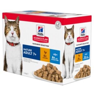 Hill's SCIENCE PLAN Mature Adult 7+ Huhn und Fisch Multipack 12x85 g