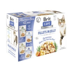 Brit Care Nassfutter Katze Adult Filets in Gelee Mixpaket 12x85 g