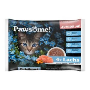 Pawsome Kitten Lachs Flowpack 4x85 g