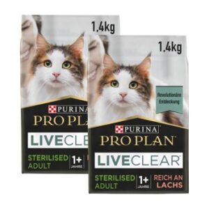 PRO PLAN Liveclear Sterilised Adult Lachs 2x1.4 kg