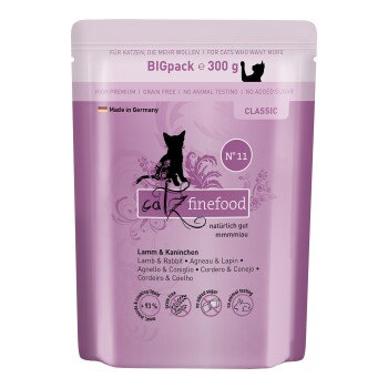 Catz finefood Nassfutter Katze Classic Adult No. 11 Lamm und Kaninchen 6x300 g