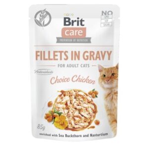 Brit Care Nassfutter Katze Adult Filets in Sauce Huhn 24x 85 g
