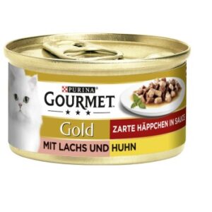 GOURMET Gold Zarte Häppchen 12x85g Lachs und Huhn 12x85 g