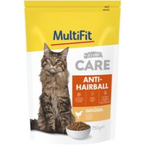 MultiFit Care Trockenfutter Katze, Adult, Anti Hairball, Huhn 750 g