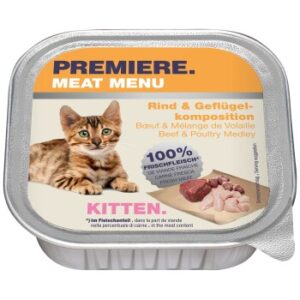 PREMIERE Meat Menu Kitten Rind und Geflügelkomposition 16x100 g