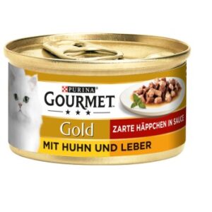GOURMET Gold Zarte Häppchen 12x85g Huhn und Leber 12x85 g