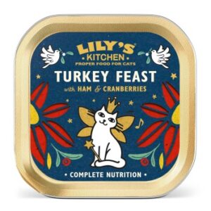 LILY'S KITCHEN Nassfutter Katze Adult X-mas Truthahn und Schinken, Pastete 19x85 g
