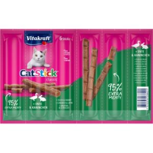 Vitakraft Cat Stick Multipack 5x6 Stück Kaninchen und Ente