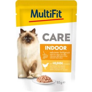 MultiFit MultuFit Nassfutter Katze Adult Care Indoor mit Huhn 24x85 g