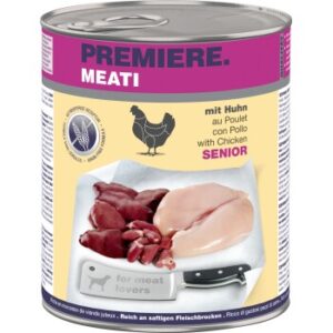 PREMIERE Meati Nassfutter Hund, Senior, Huhn 6x800 g