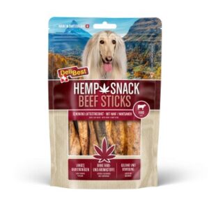 DeliBest HempSnack Beef Sticks für Hunde 200g