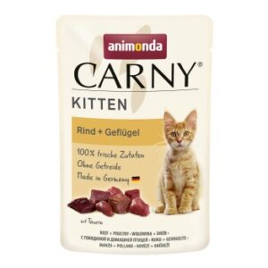 animonda Carny Nassfutter Katze Kitten Geflügel und Rind 12x85 g