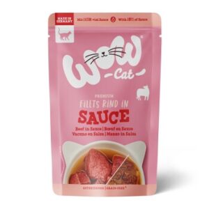 WOW Nassfutter Katze, Adult, in Sauce 8x85 g Rind