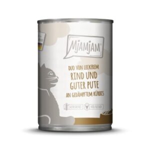 MjAMjAM Nassfutter Katze Adult, Duo 6x400 g Rind und Pute