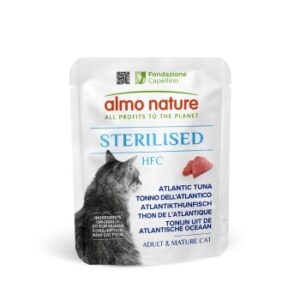 Almo nature Nassfutter Katze HFC Sterilised 24 x 50 g Atlantik-Thunfisch