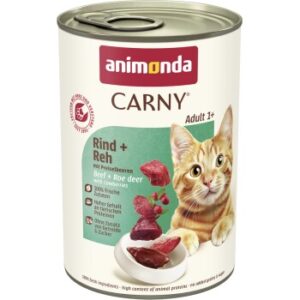 animonda Carny Nassfutter Katze Adult 6x400 g Rind, Reh und Preisselbeeren