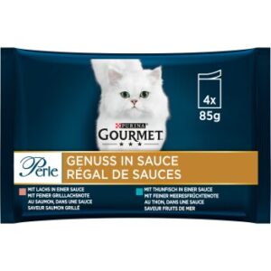 GOURMET Perle - Genuss in Sauce 4x85g Thunfisch mit Lachs