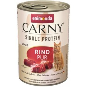 animonda Carny Nassfutter Katze Adult, Single Protein 6x400 g Rind pur