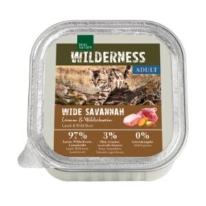 REAL NATURE WILDERNESS Nassfutter Katze, Adult 16x100 g Wide Savannah, Lamm und Wildschwein 16x100 g