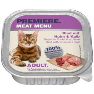 PREMIERE Meat Menu Adult Rind mit Huhn und Kalb 16x100 g
