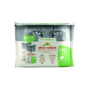 Almo nature Almo Holistic Anti Hairball Multipack 6x70 g mit Rind & Huhn