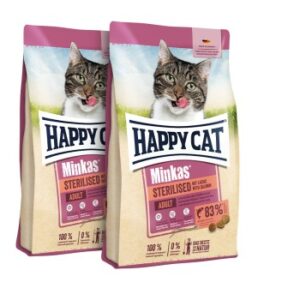 HAPPY CAT Minkas Trockenfutter Katze, Adult, Sterilised, Lachs 2x10 kg