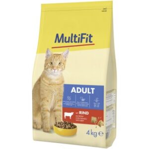 MultiFit Trockenfutter Katze, Adult, Rind 2x4 kg