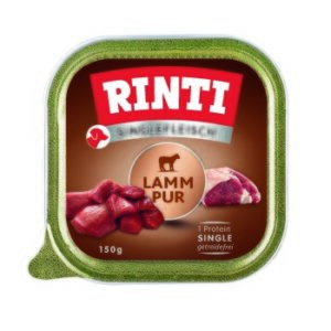 RINTI Singlefleisch Nassfutter Hund, Adult, Schale, Lamm pur 10x150 g