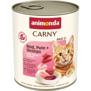 animonda Carny Nassfutter Katze Adult Rind, Pute und Shrimps 12x800 g
