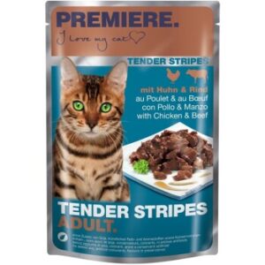 PREMIERE Tender Stripes Huhn und Rind 112x85 g