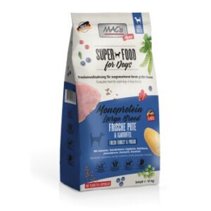 MAC's Dog Mono Adult Trockenfutter Large Breed frische Pute 12 kg