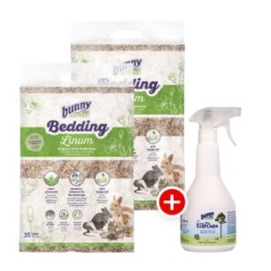 Bunny Bedding Linum 2x35L + Bunny "alles Klärchen" Gehege-Pflege gratis