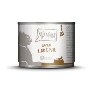 MjAMjAM Nassfutter Katze Adult, Duo 6x200 g Rind und Pute
