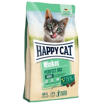HAPPY CAT Minkas Trockenfutter Katze Adult, Perfect Mix, Geflügel, Fisch & Lamm 10 kg