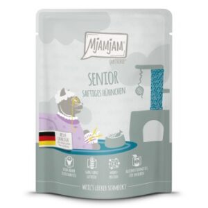 MjAMjAM Nassfutter Katze Senior, Quetschie, Huhn 6x300 g