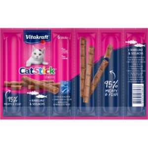 Vitakraft Cat-Stick 10x6 Stück Kabeljau und Seelachs
