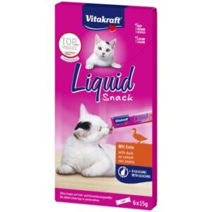 Vitakraft Cat Liquid-Snack Ente und Beta-Glucane 66x15 g