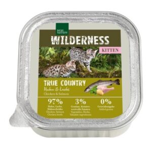 REAL NATURE WILDERNESS Nassfutter Katze, Kitten 16x100 g True Country, Huhn und Lachs 16x100 g