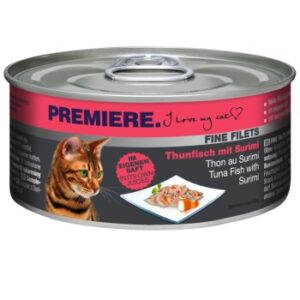 PREMIERE Fine Filets Naturell Thunfisch mit Surimi 12x80 g