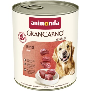 animonda GranCarno Original Nassfutter Hund Adult, Rind 6x800 g