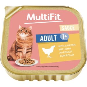 MultiFit Nassfutter Katze Adult, in Sauce, Huhn 16x100 g