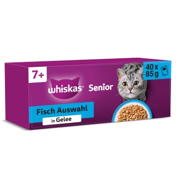 Whiskas Mega Pack 7+ Fischauswahl in Gelee 40 x 85 g
