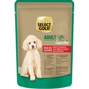 SELECT GOLD Nassfutter Hund Sensitive Adult Rind mit Kartoffel 12x100 g