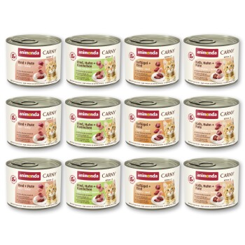animonda Carny Nassfutter Katze Kitten, Mixpaket 12x200 g