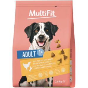 MultiFit Trockenfutter Hund Adult, mit Geflügel & Rüebli 2.5 kg