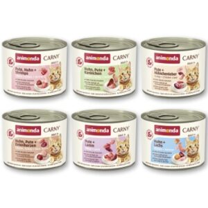 animonda Carny Nassfutter Katze Adult, Mixpaket 6x200 g
